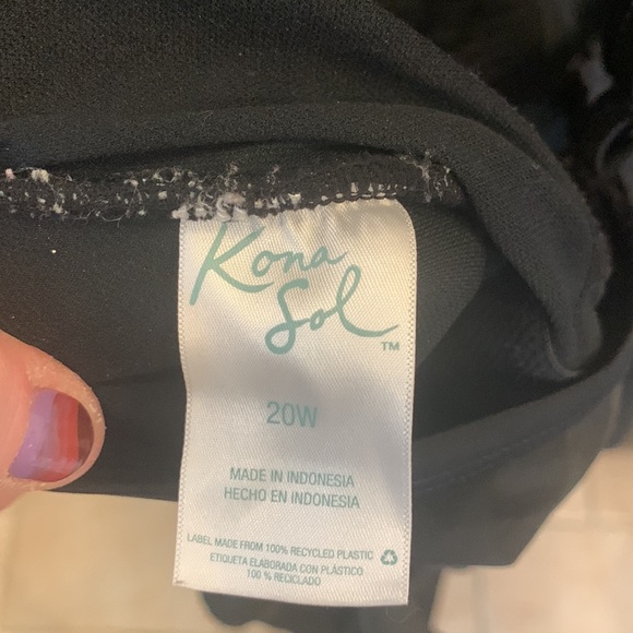 *4/$20* Kona Sol 20W black leopard one piece swimsuit - Picture 5 of 7